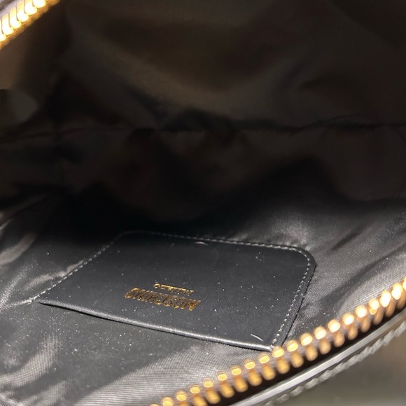 Moschino Black Logo Print Leather Travel Bag - Picture 7 of 13